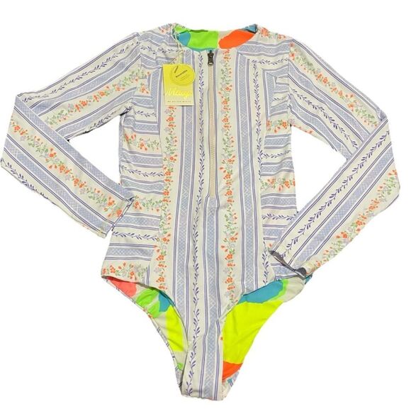 NWT Maaji Printed Surf One Piece Long Sleeve Swimsuit size XL - Picture 2 of 6